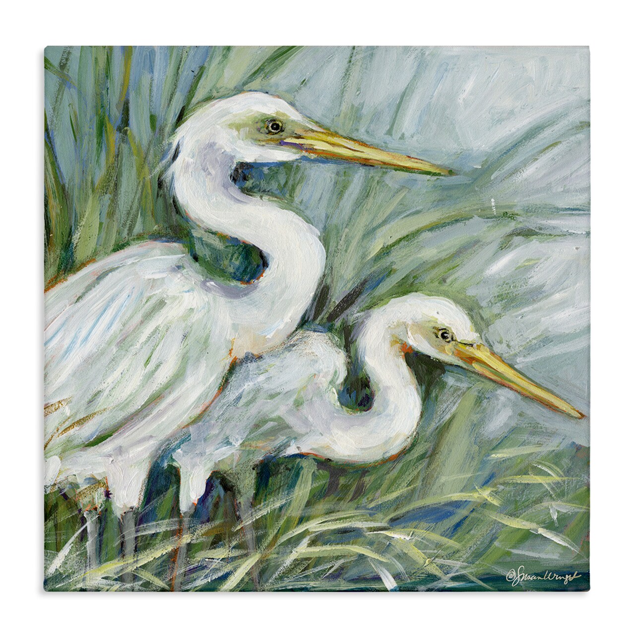 Stupell Industries White Herons Habitat Canvas By Susan Winget